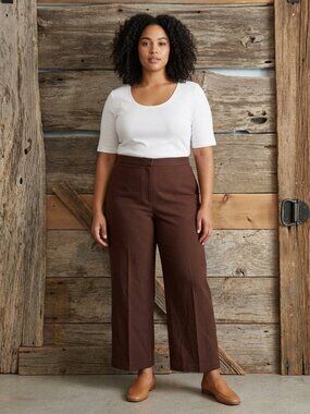 HAGGAR petite brown dress pants size 26W